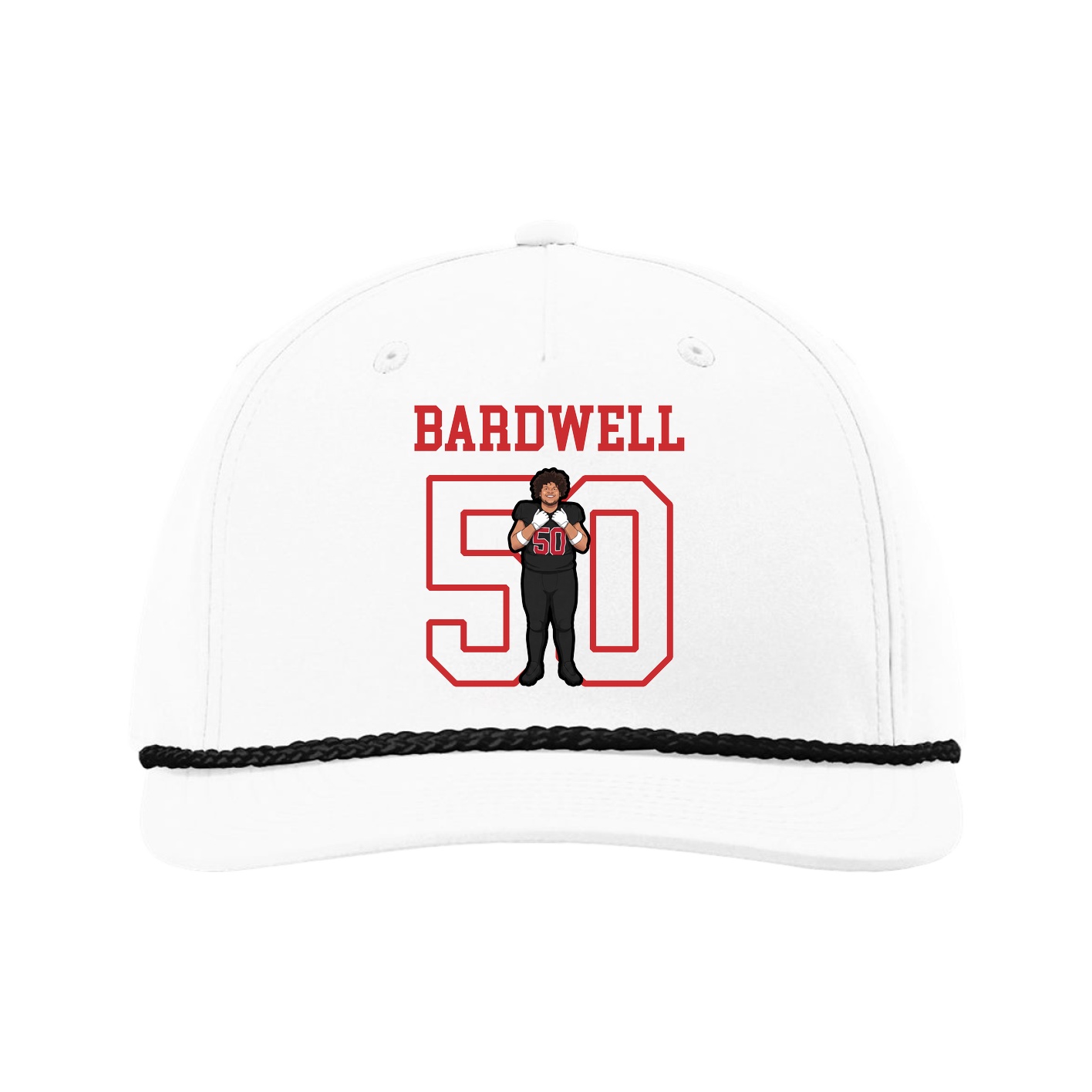 Five-Panel Classic Rope Cap — Shirsey in White