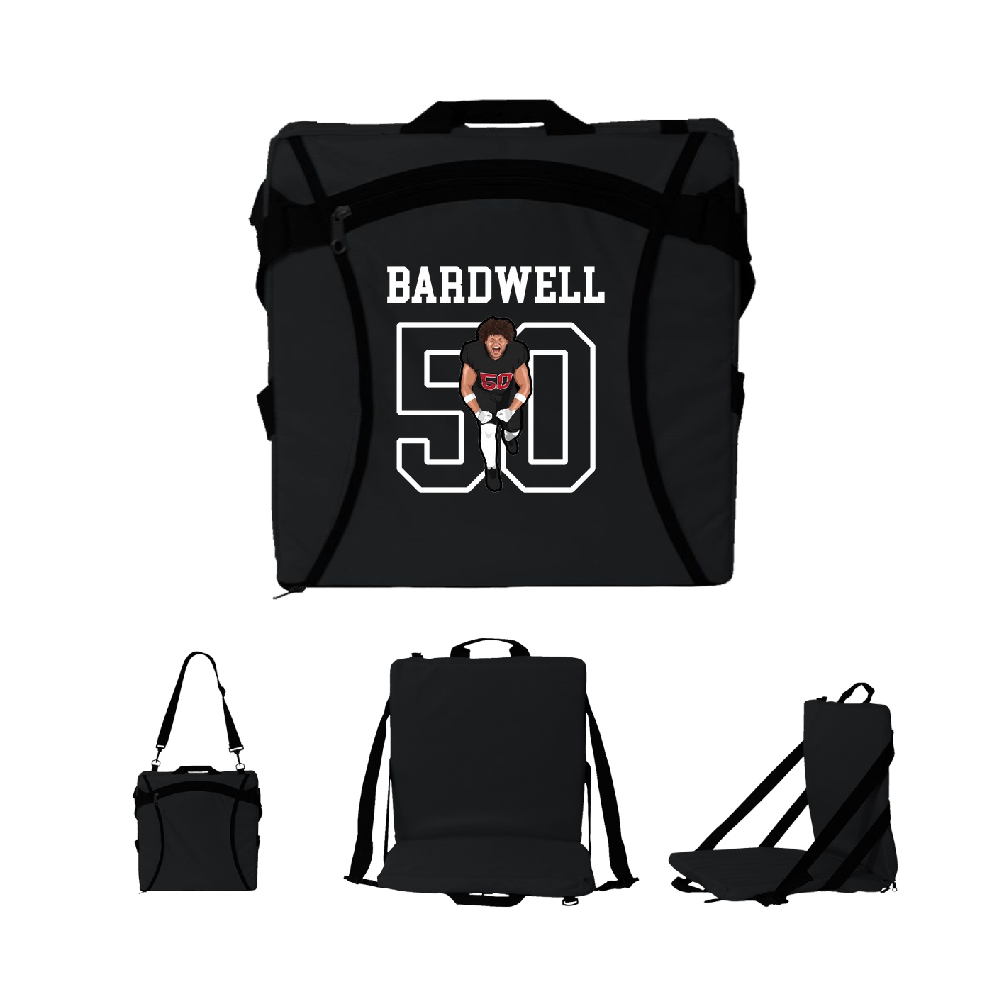 Folding Stadium Seat — Shirsey in Black