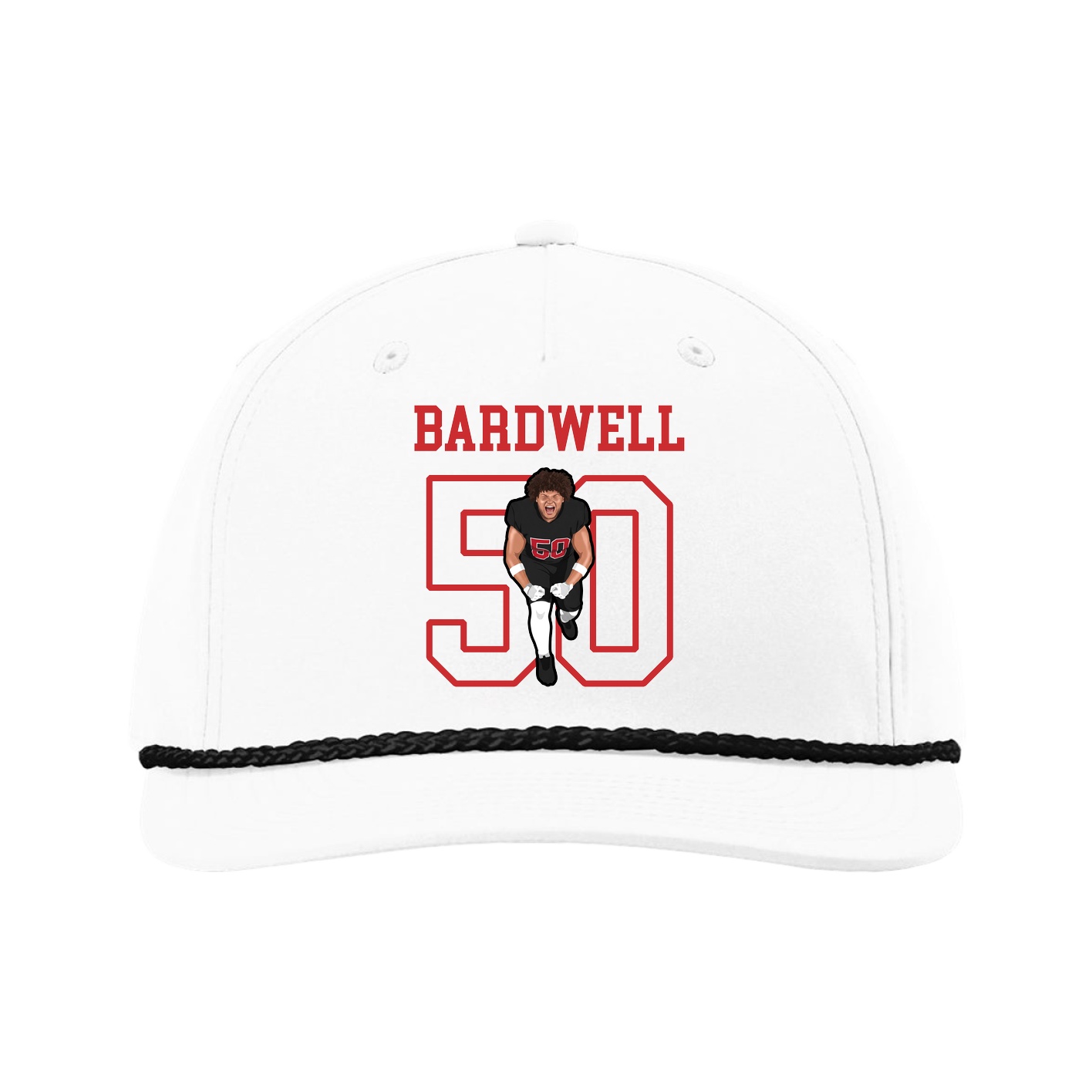 Five-Panel Classic Rope Cap — Shirsey in White