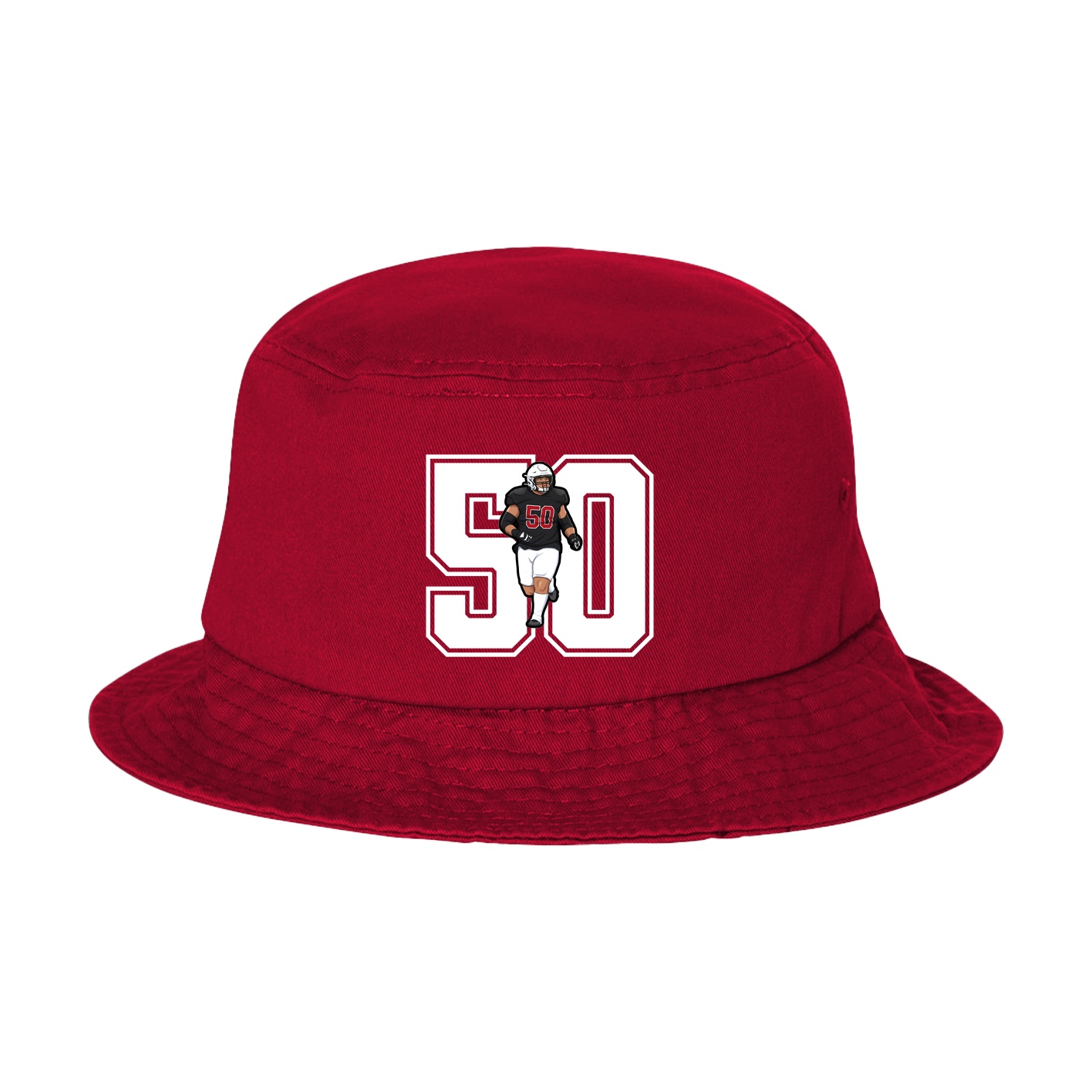 Bucket Cap — Number in Red
