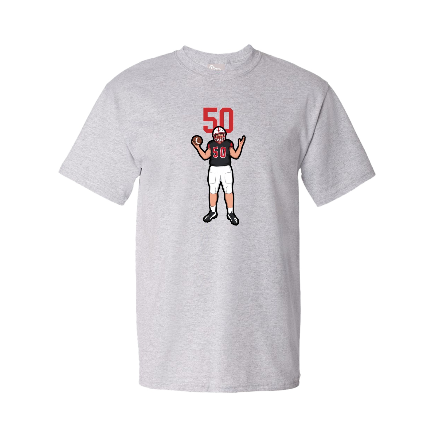 Youth Tee — Number Top in Grey