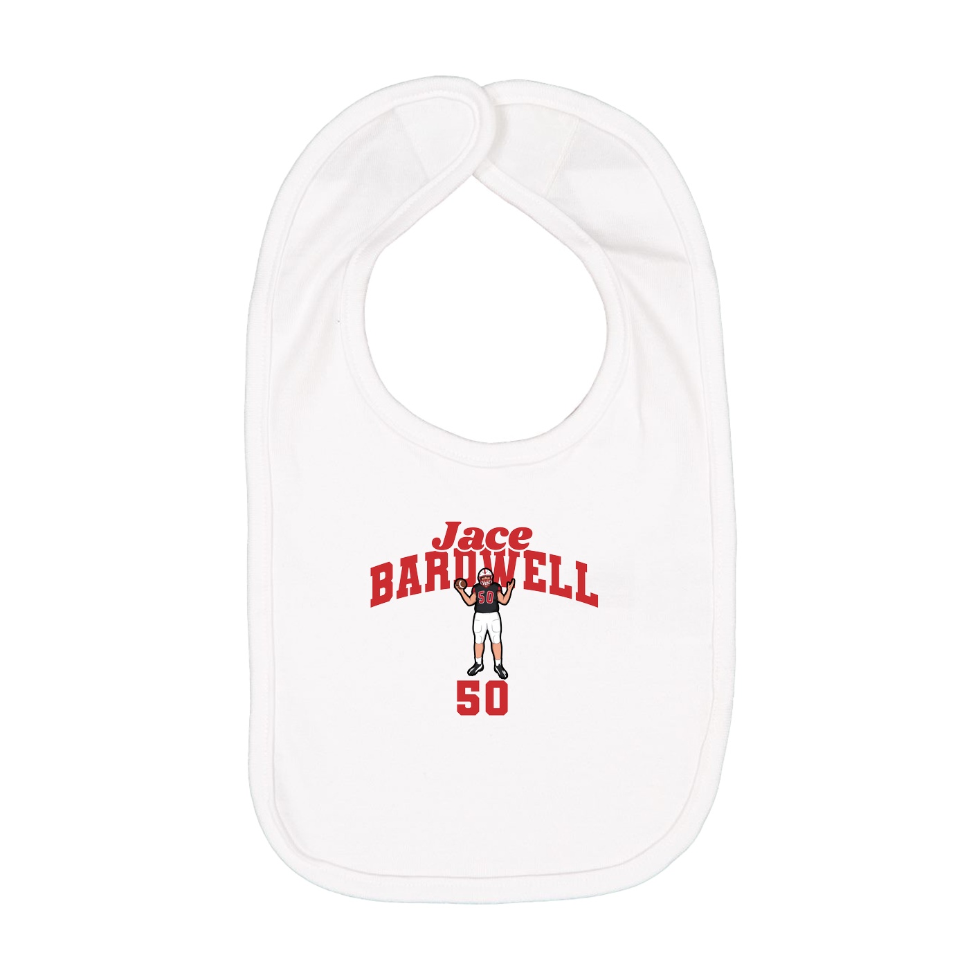 Infant Bib — Signature Arch in White