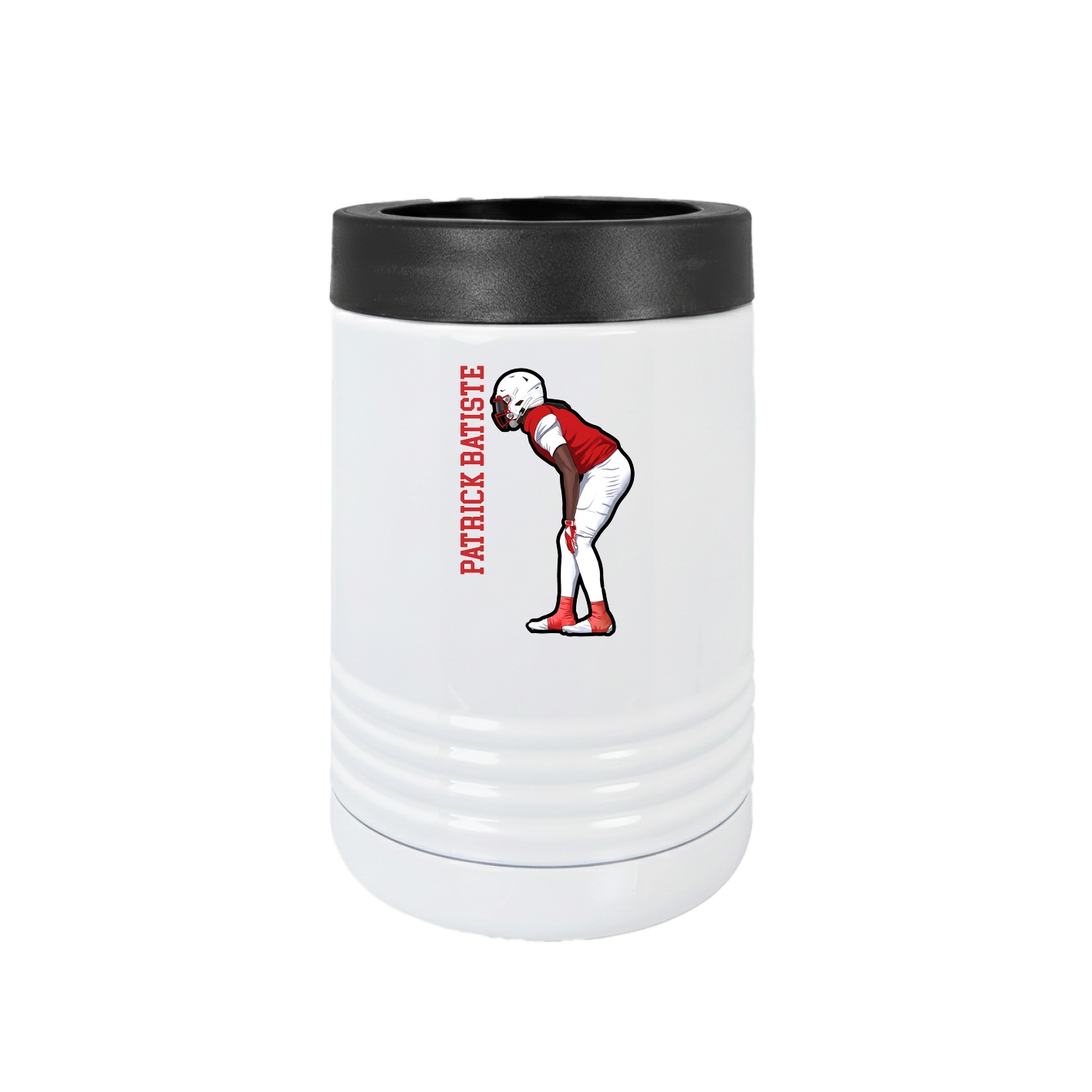 Beverage Holder — Name Vertical in White