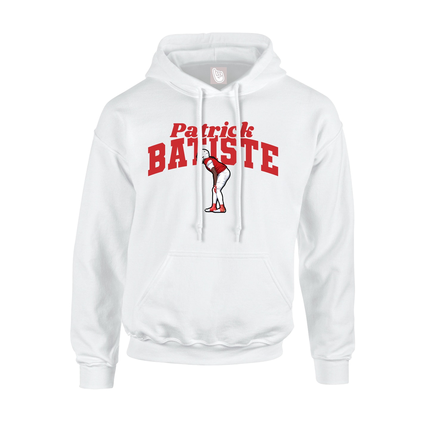 Hoodie — Signature Arch in White
