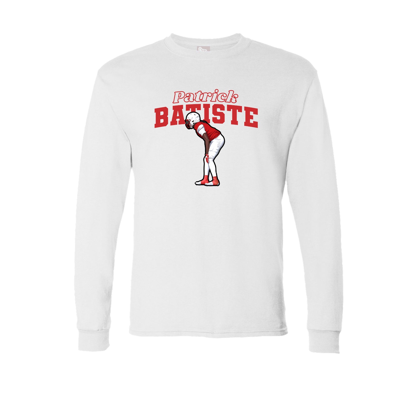 Long Sleeve Tee — Name Arch in White