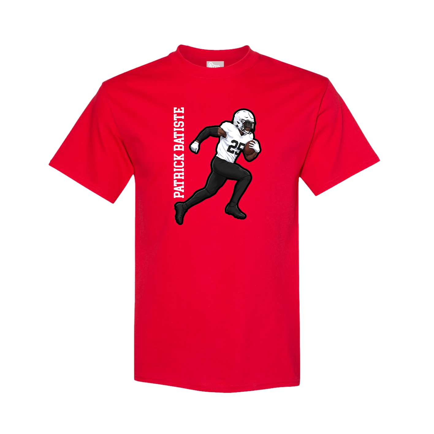 Tee — Name Vertical in Red