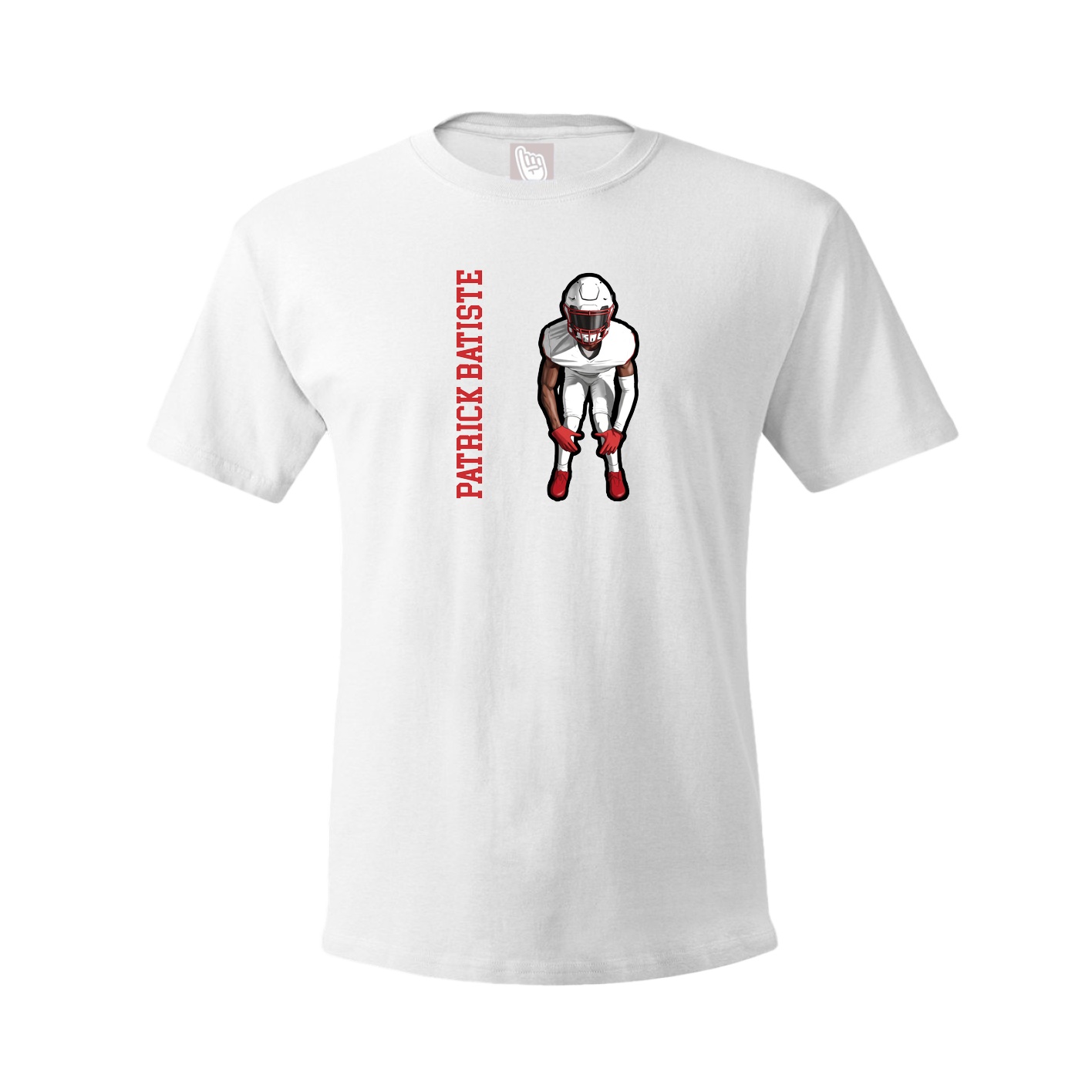 Tee — Name Vertical in White