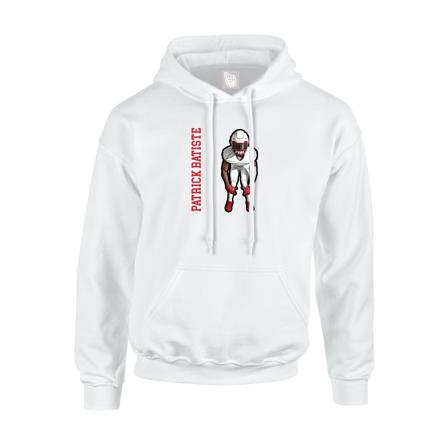Hoodie — Name Vertical in White
