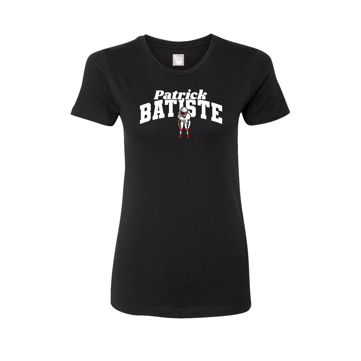 Fitted Women's Tee — Signature Arch in Black