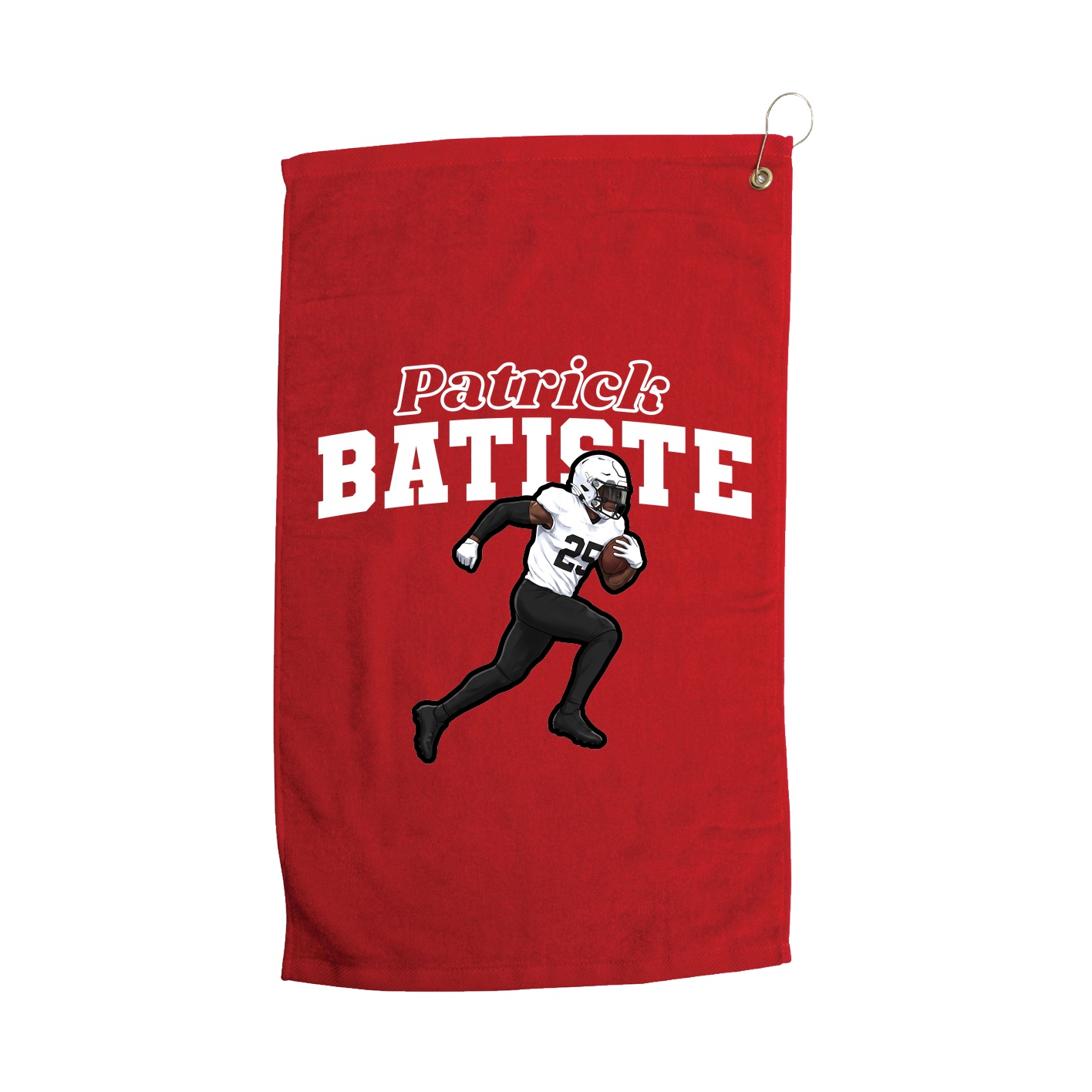 Golf Towel — Name Arch in Red