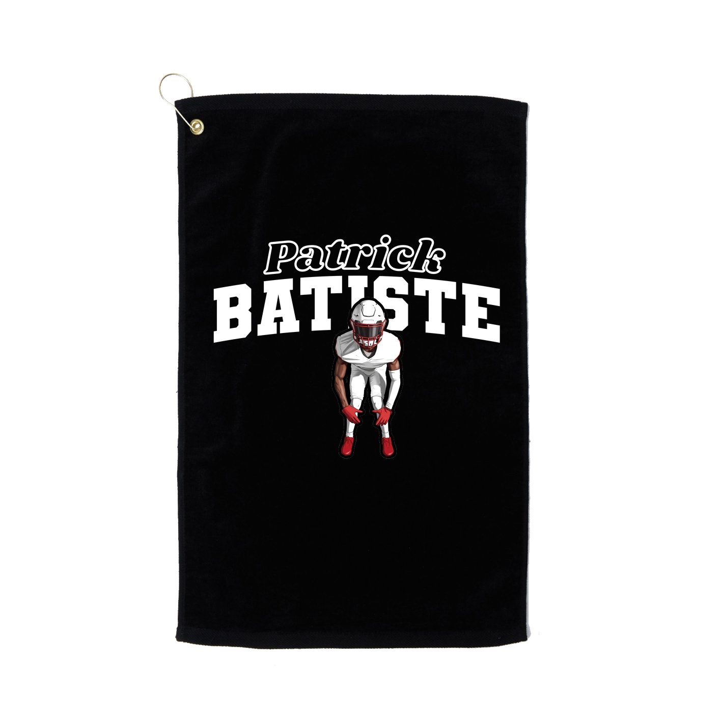 Golf Towel — Name Arch in Black