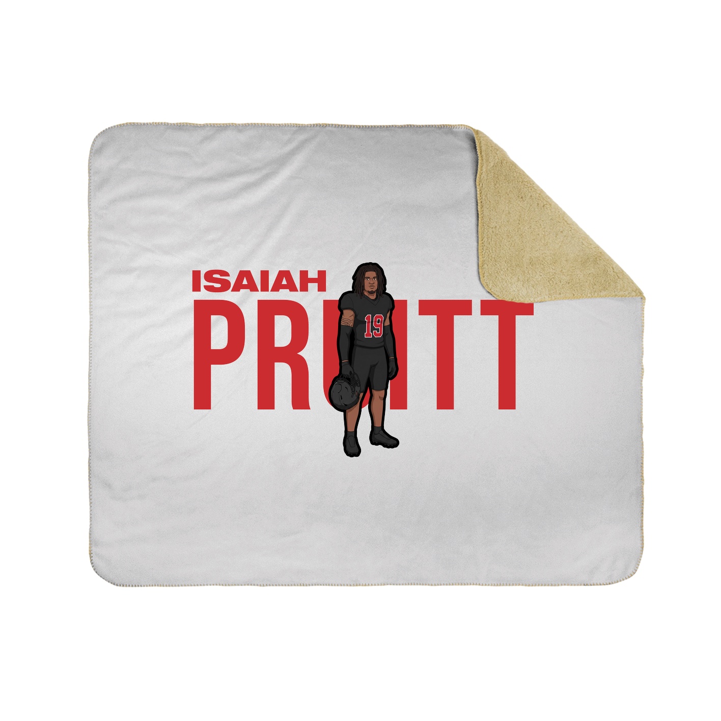 Throw Blanket — Player Name in White