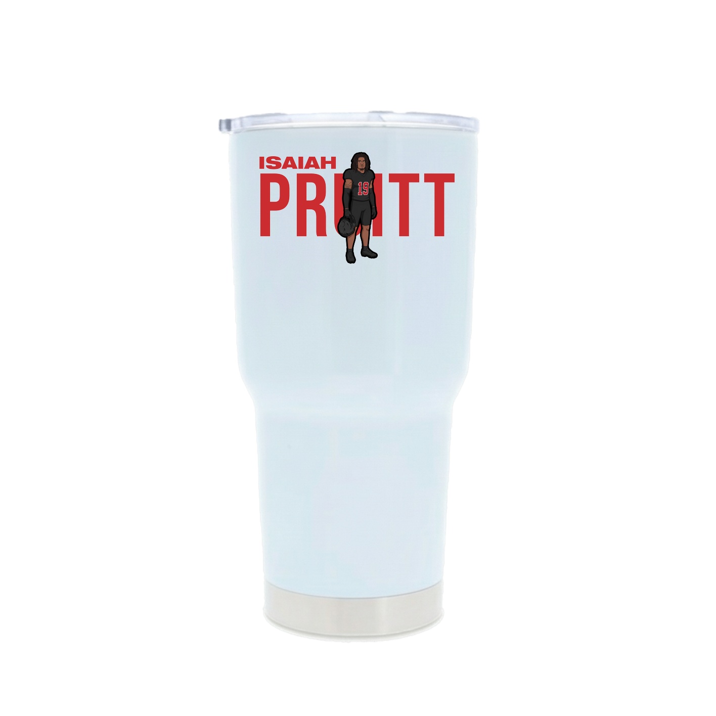 30oz Stainless Steel Tumbler — Player Name in White