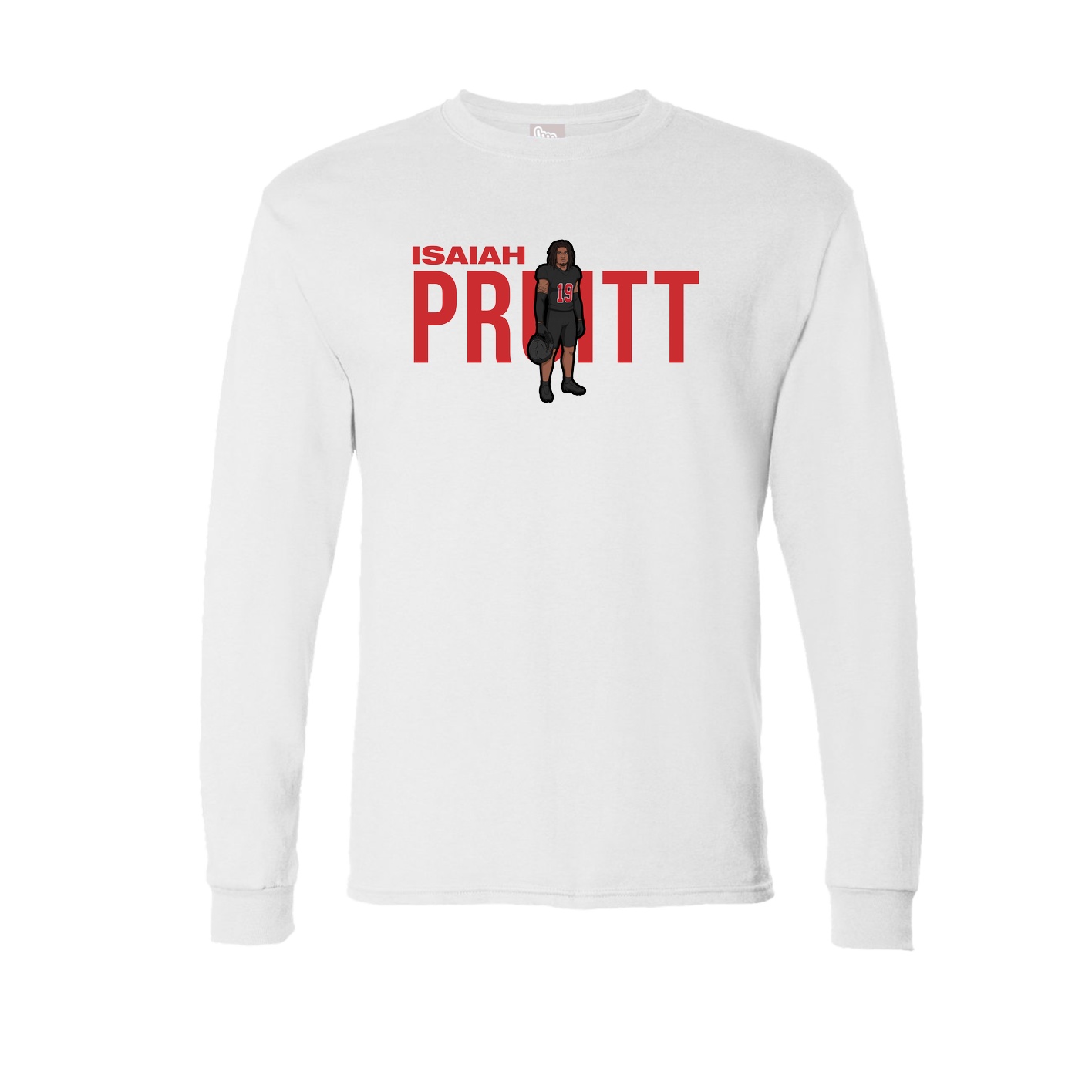 Long Sleeve Tee — Player Name in White
