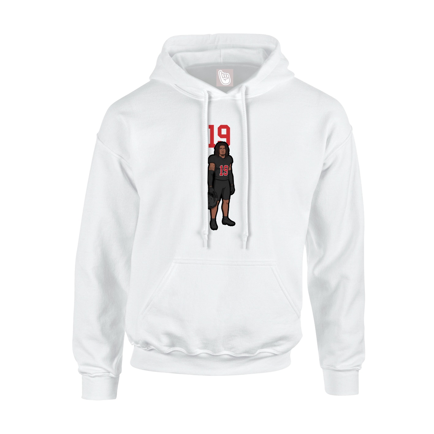 Hoodie — Number Top in White
