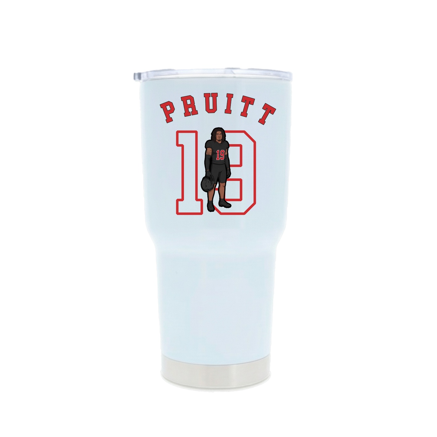 30oz Stainless Steel Tumbler — Shirsey Arch in White