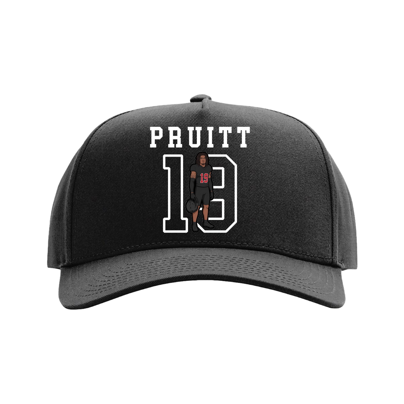 Full Fabric Five-Panel Champ Cap — Shirsey in Black
