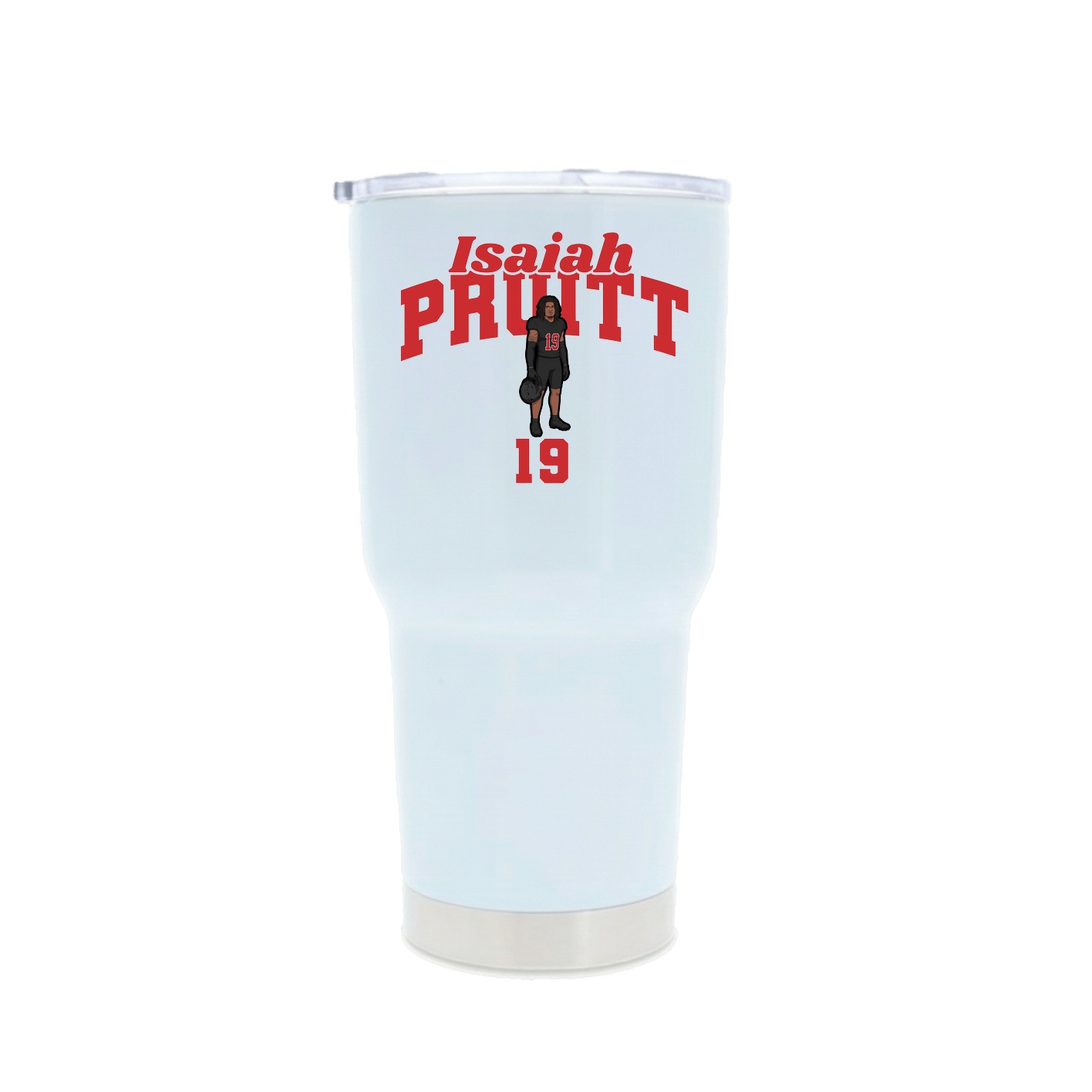 30oz Stainless Steel Tumbler — Signature Arch in White