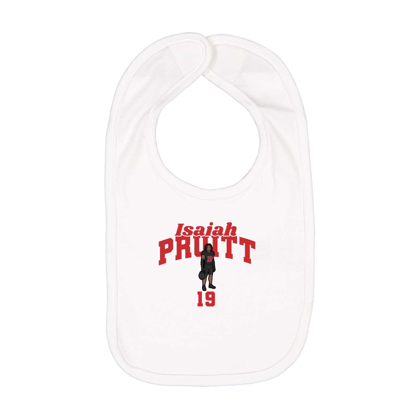 Infant Bib — Signature Arch in White