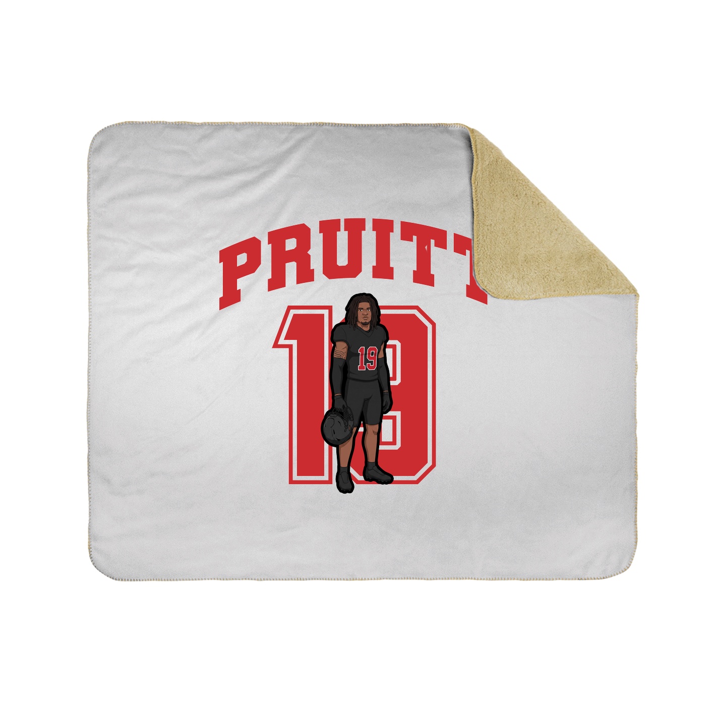 Throw Blanket — Number in White