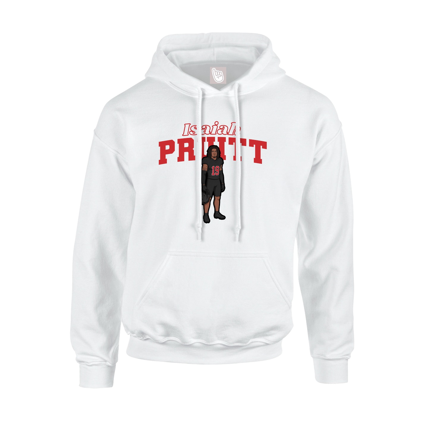 Hoodie — Name Arch in White