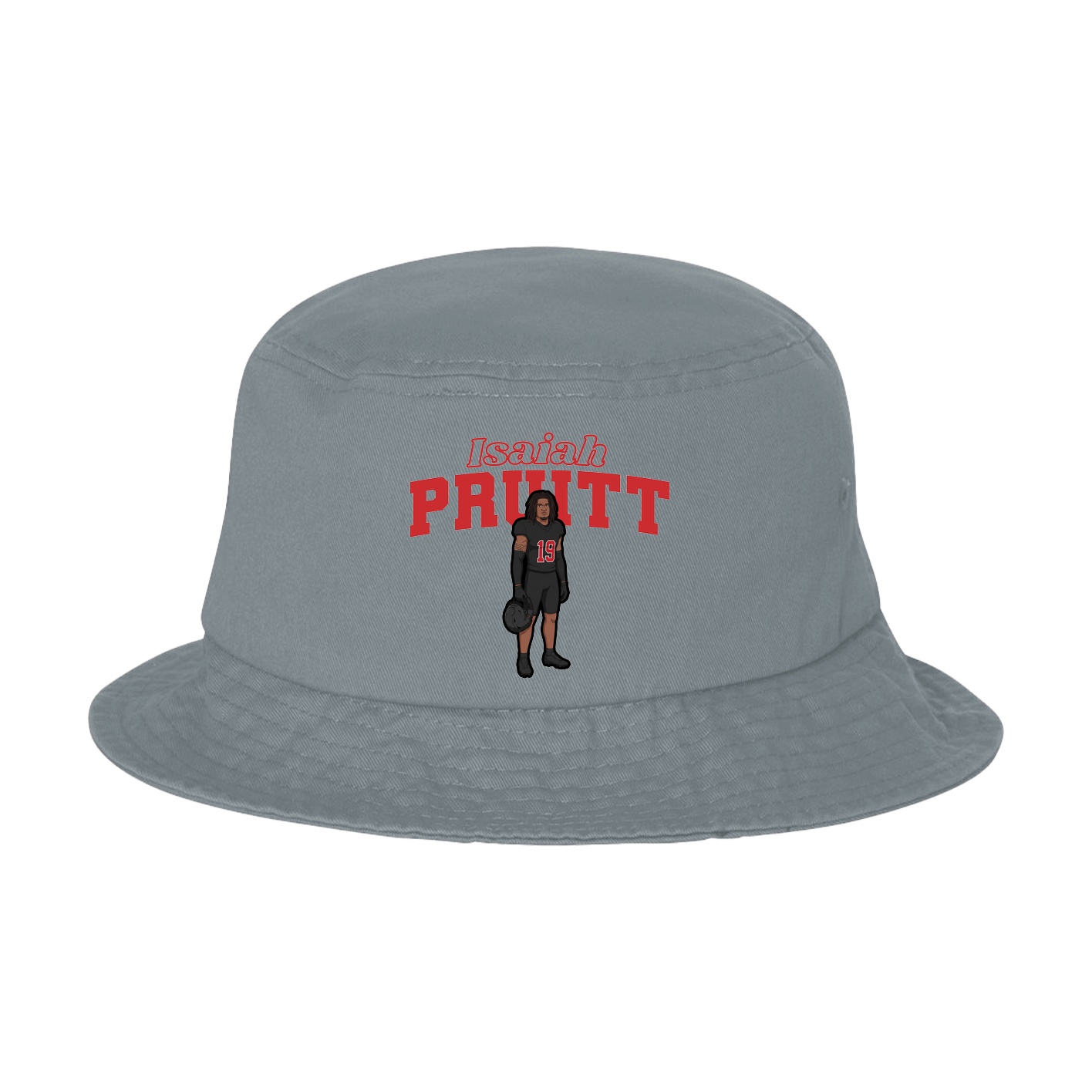 Bucket Cap — Name Arch in Grey