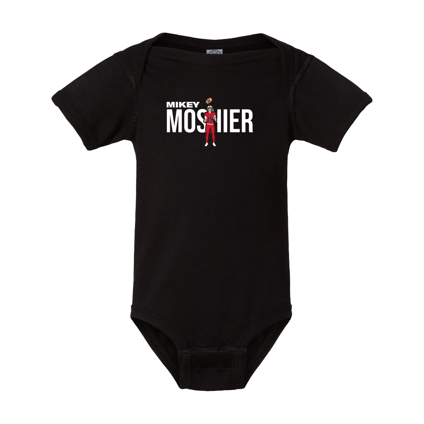 Baby Onesie — Player Name in Black