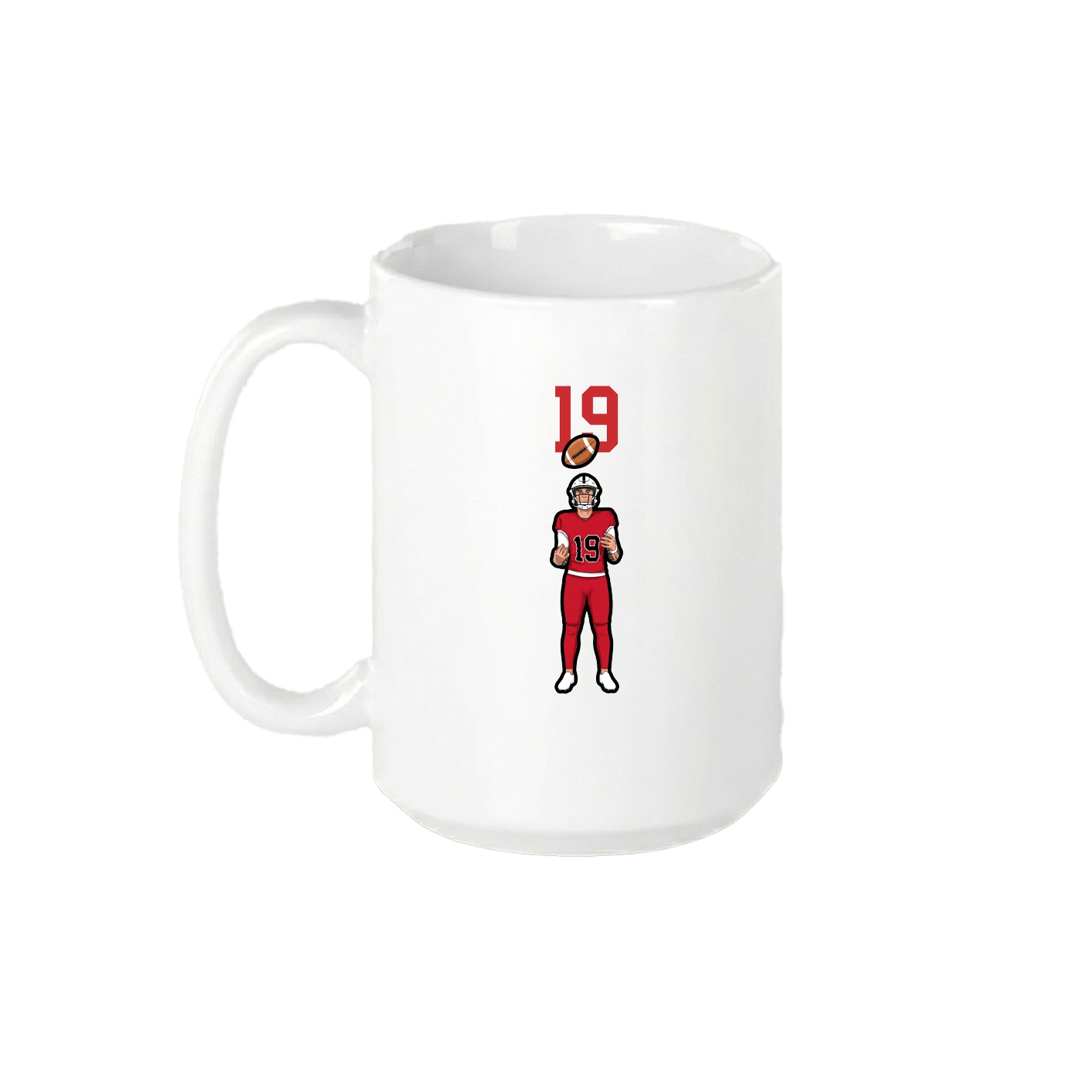 15oz Coffee Mug — Number Top in White