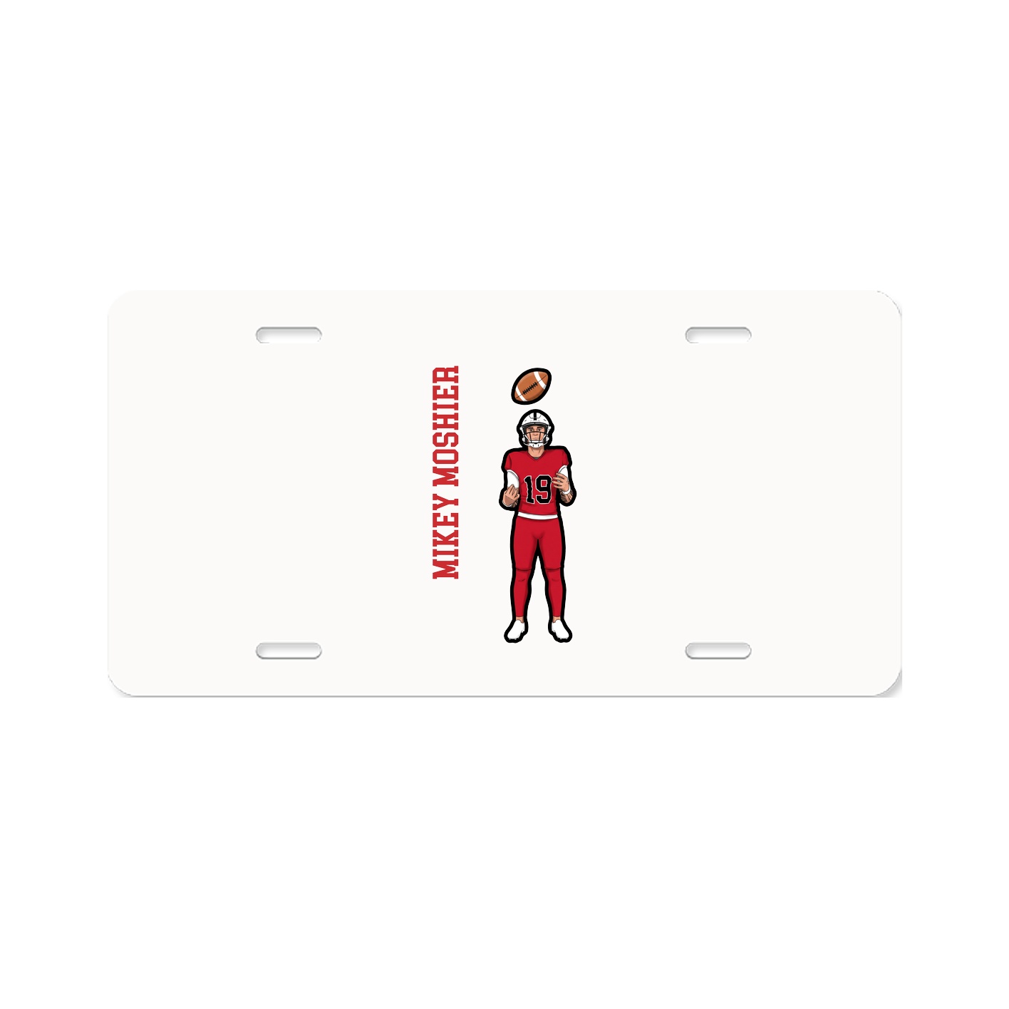License Plate — Name Vertical in Classic