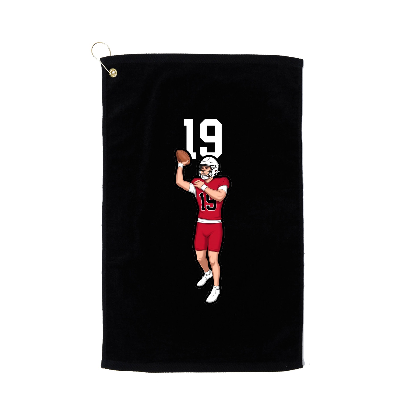 Golf Towel — Number Top in Black
