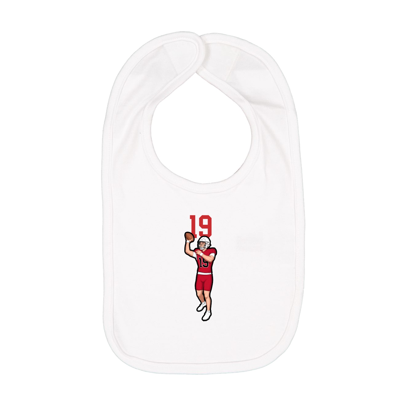 Infant Bib — Number Top in White