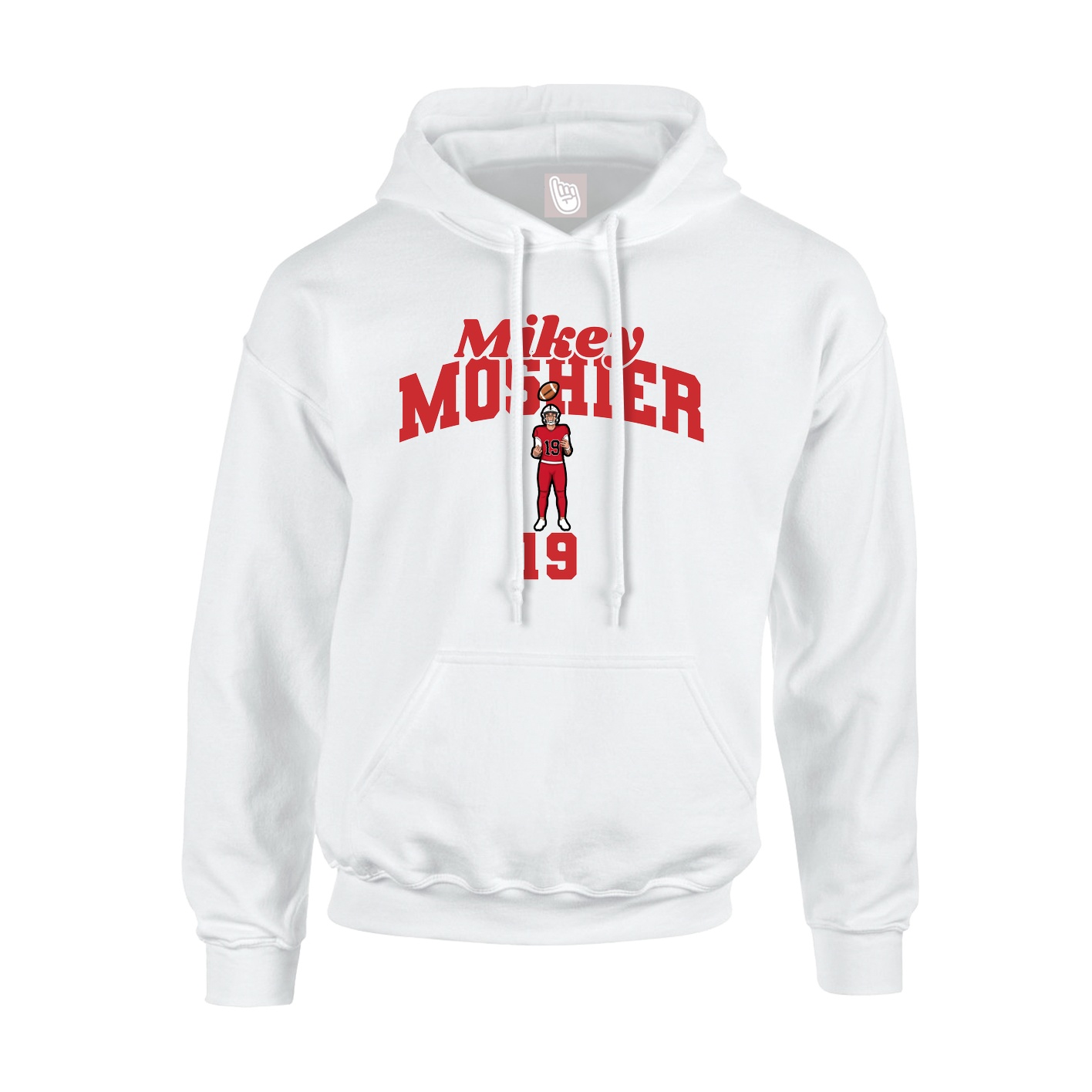 Youth Hoodie — Signature Arch in White