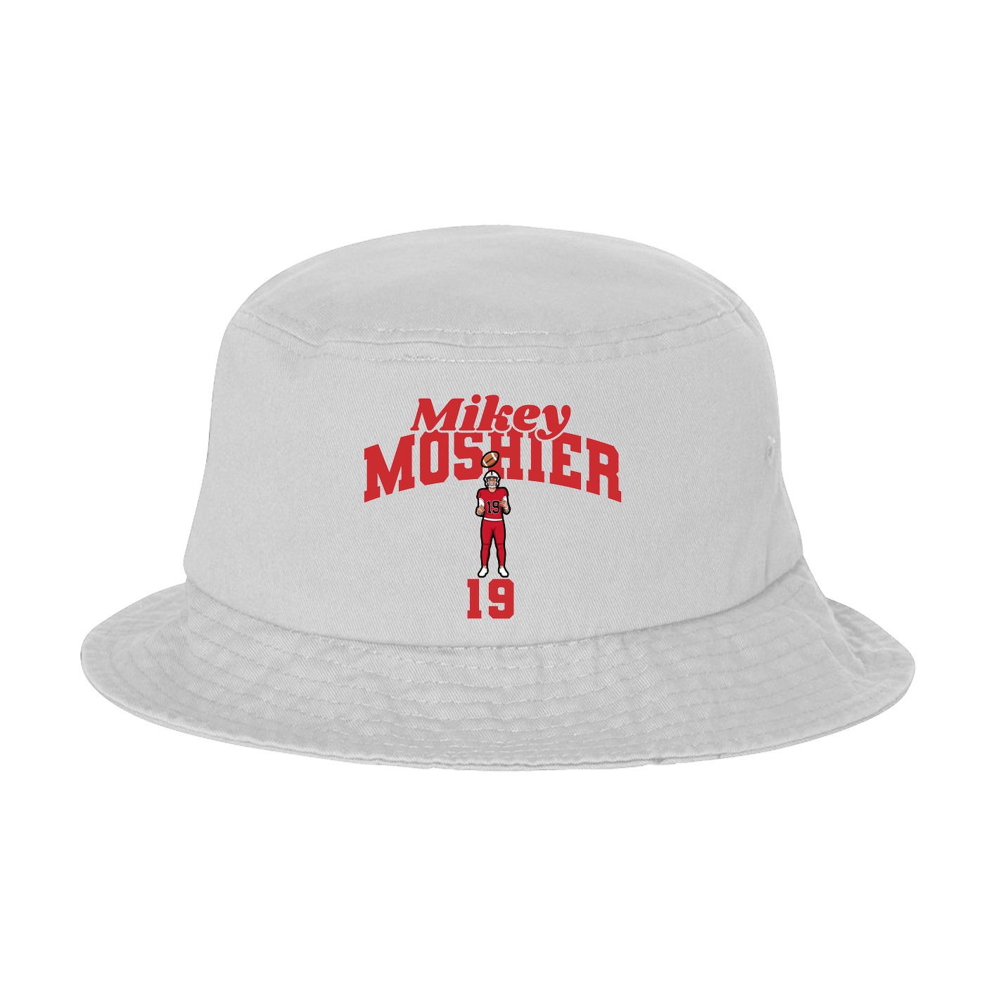 Bucket Cap — Signature Arch in White