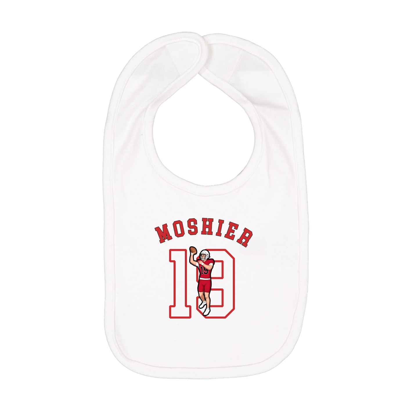 Infant Bib — Shirsey Arch in White