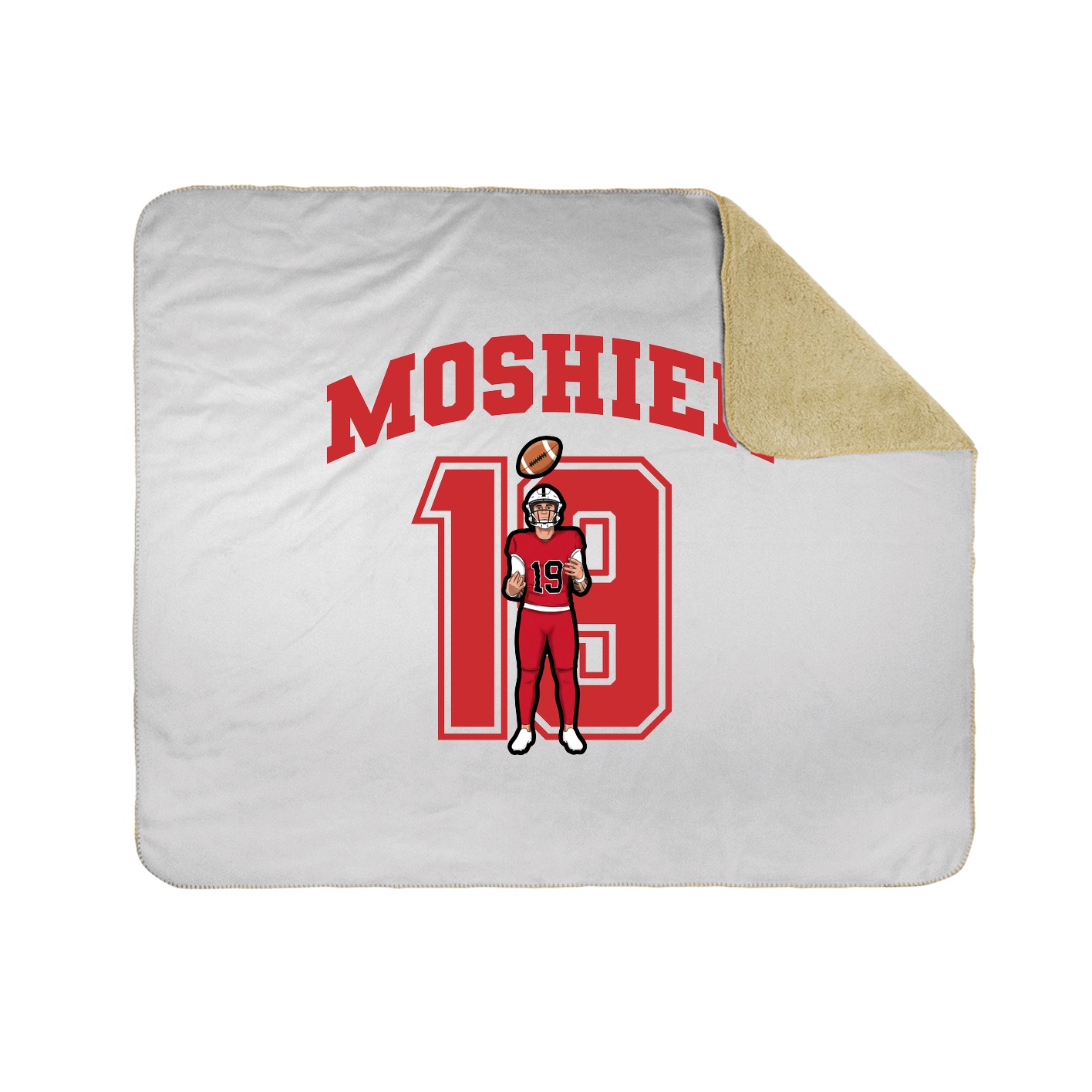 Throw Blanket — Number in White