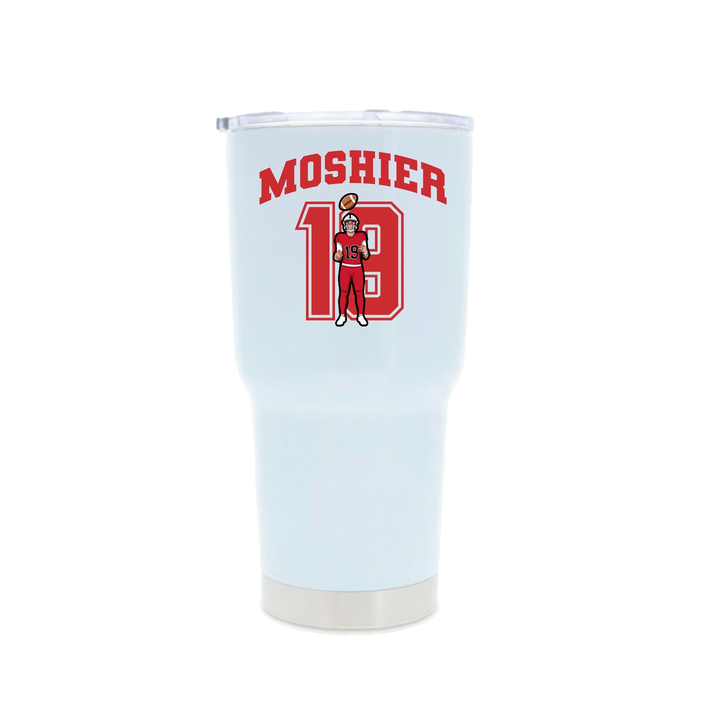 30oz Stainless Steel Tumbler — Number in White