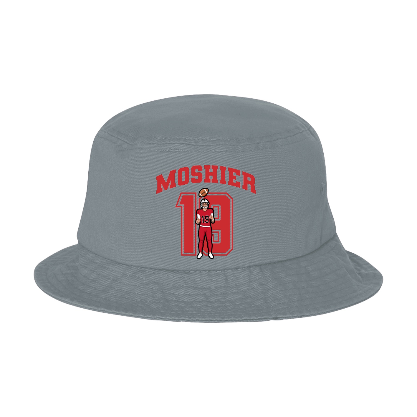 Bucket Cap — Number in Grey