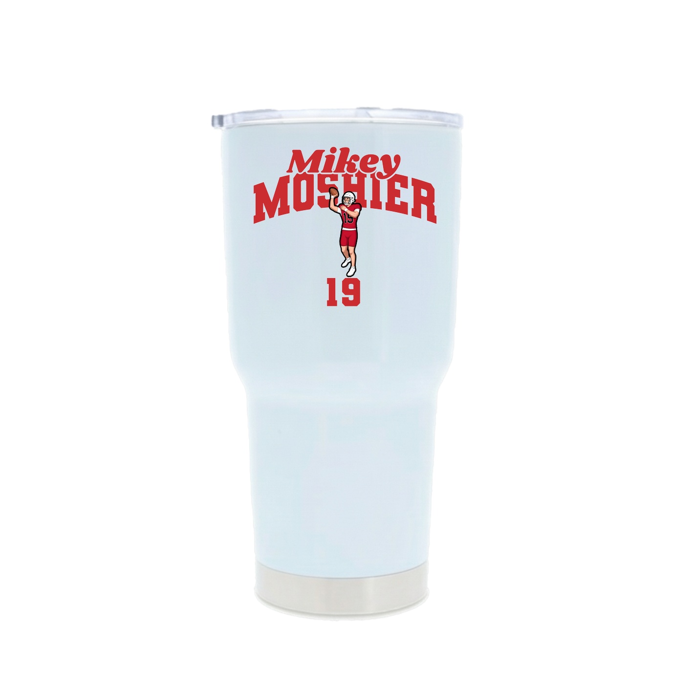 30oz Stainless Steel Tumbler — Signature Arch in White