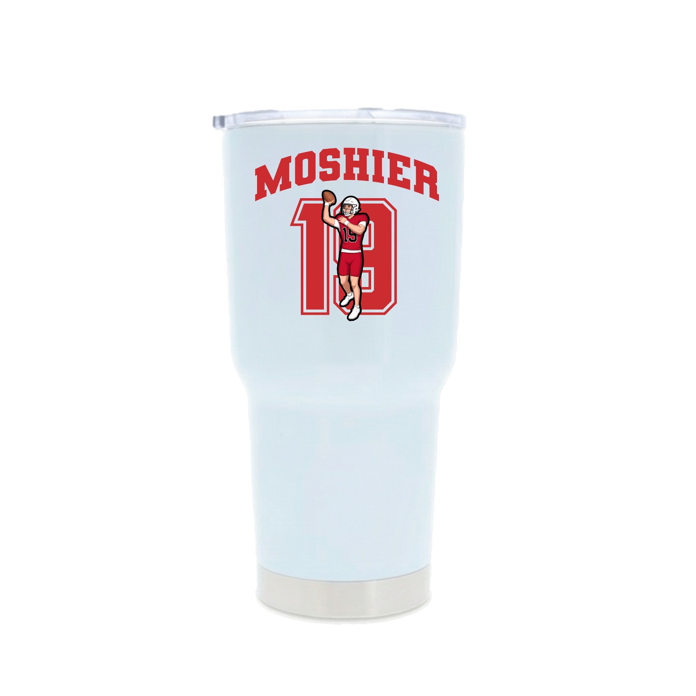 30oz Stainless Steel Tumbler — Number in White
