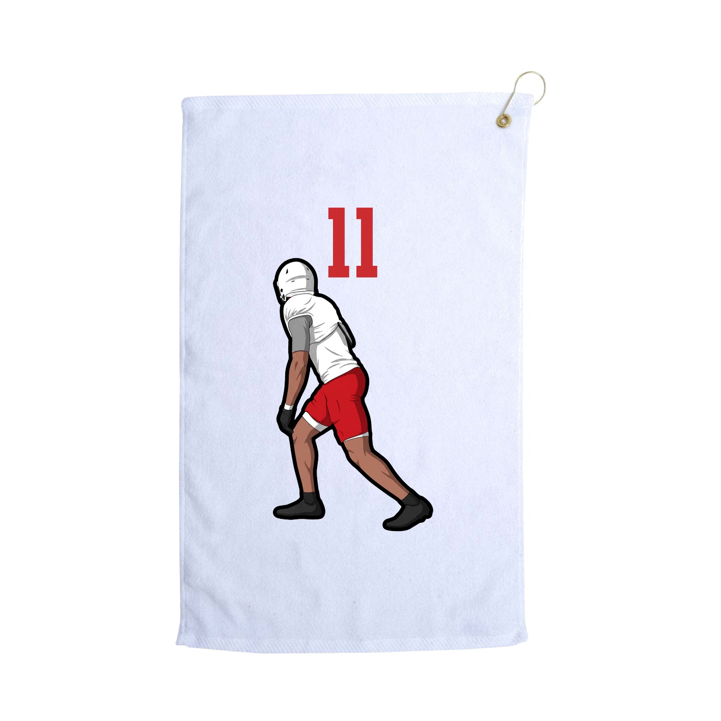 Golf Towel — Number Top in White