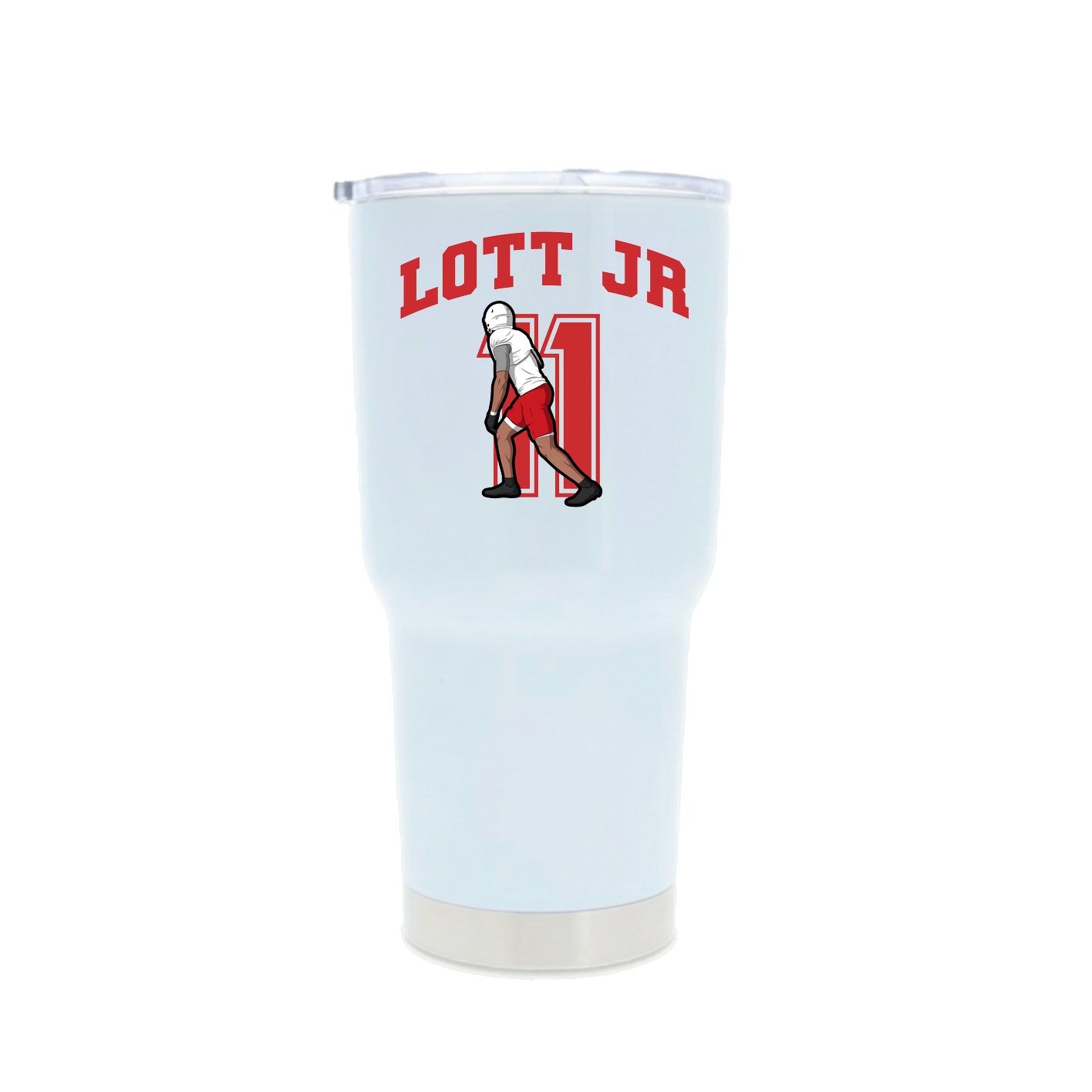 30oz Stainless Steel Tumbler — Number in White