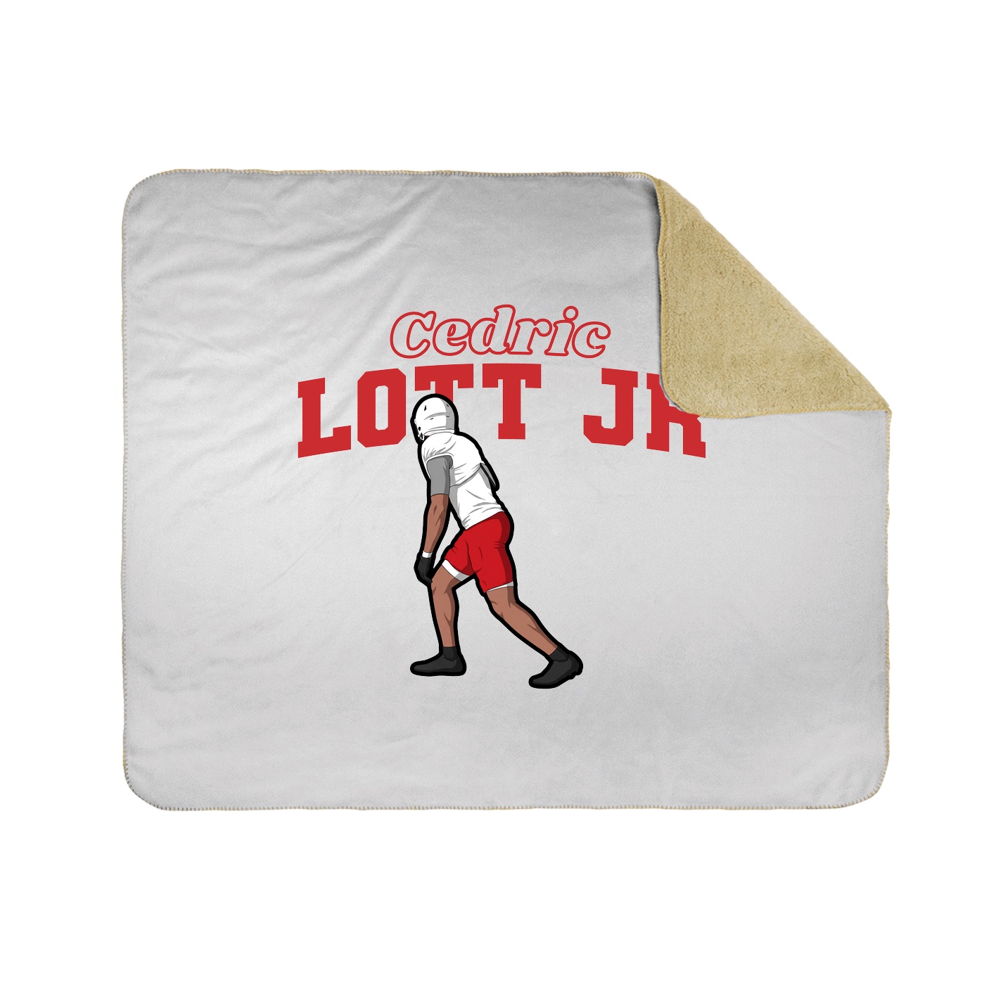 Throw Blanket — Name Arch in White