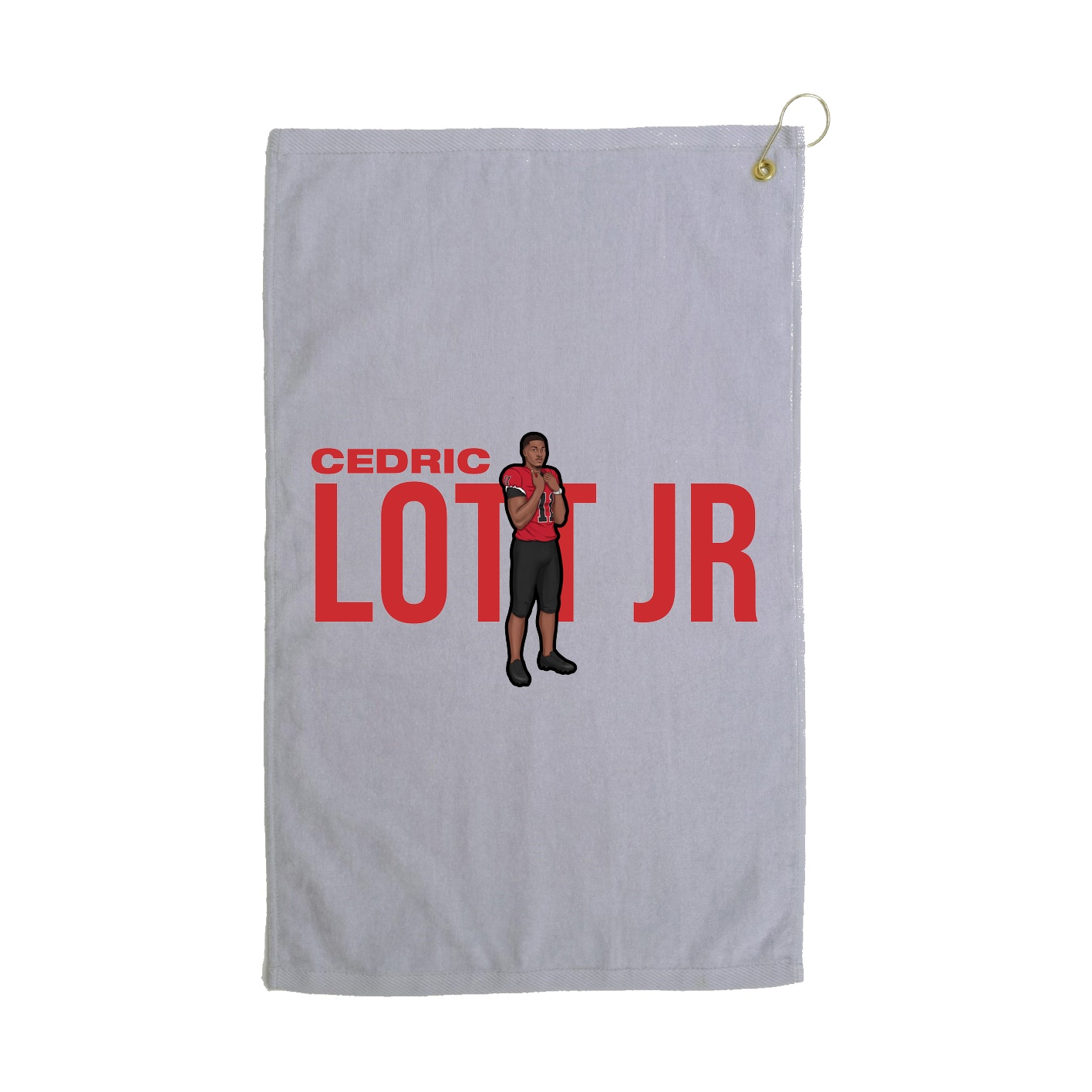 Golf Towel — Player Name in Grey