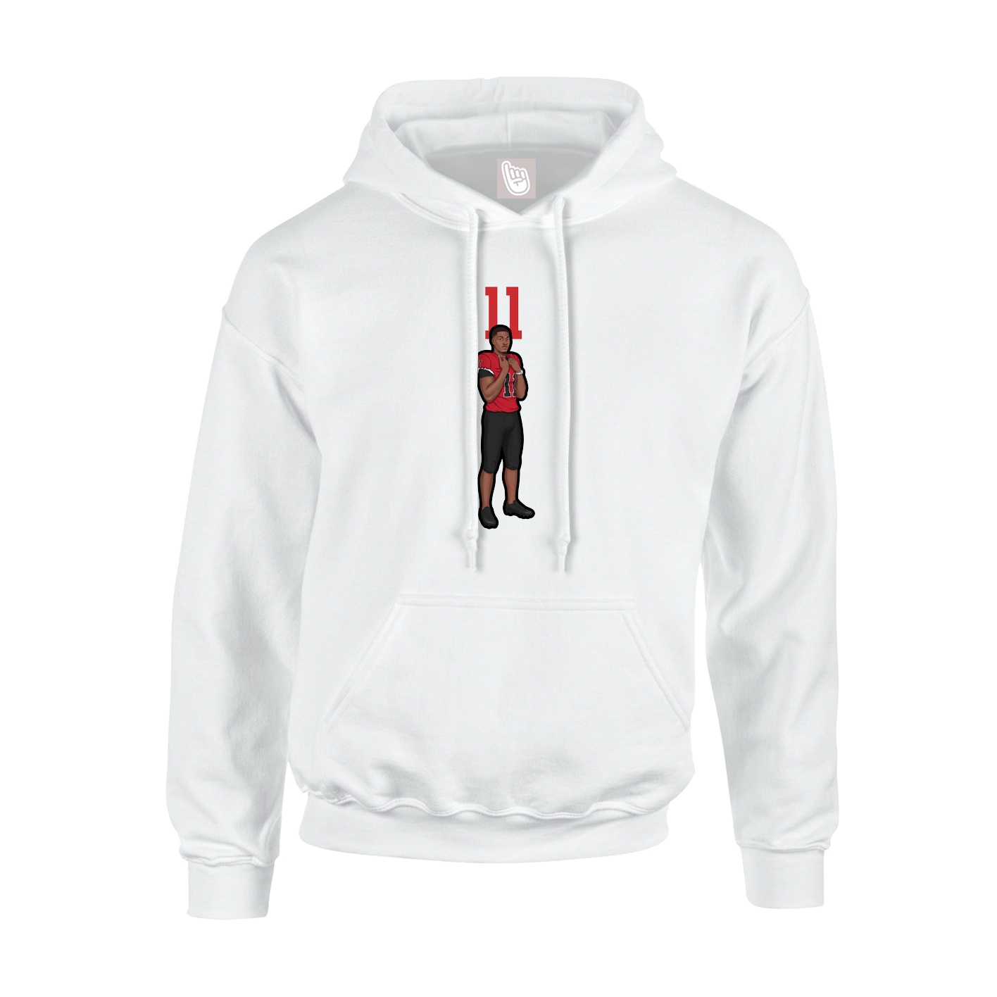 Hoodie — Number Top in White