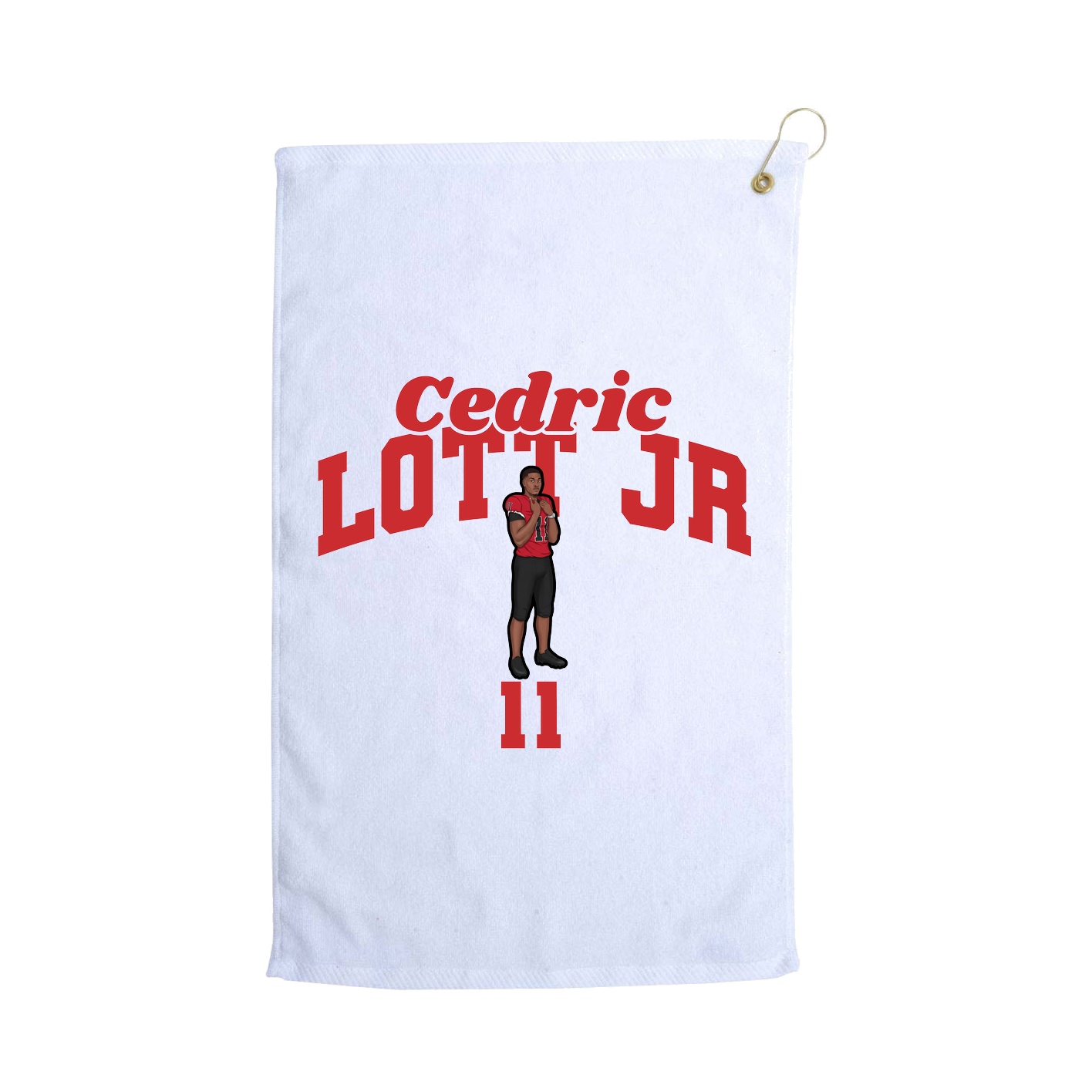 Golf Towel — Signature Arch in White