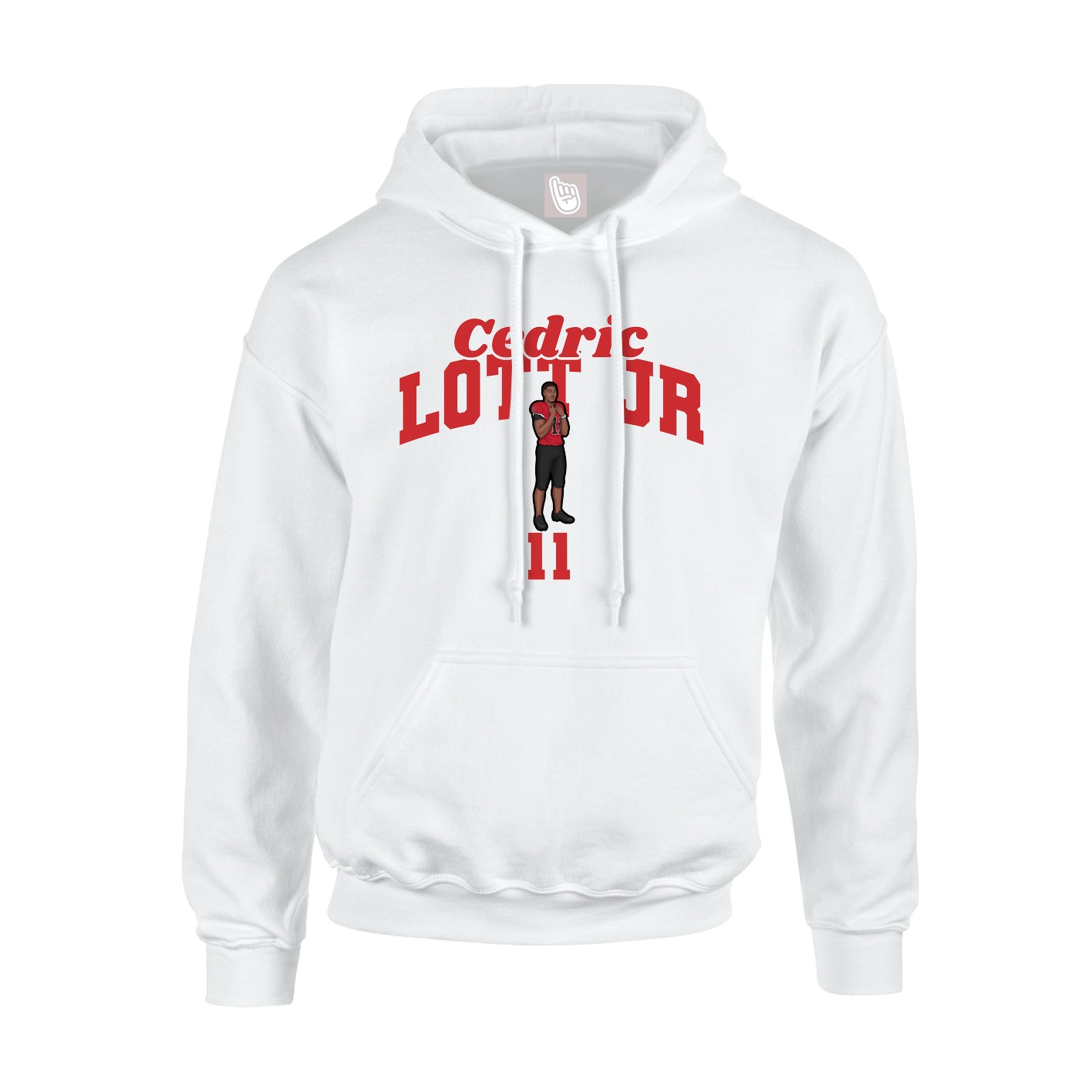 Youth Hoodie — Signature Arch in White