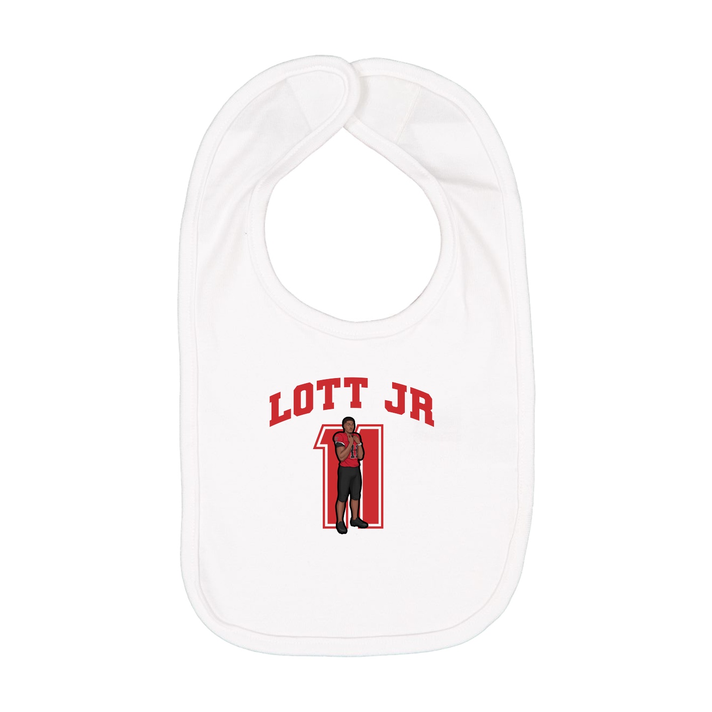 Infant Bib — Number in White