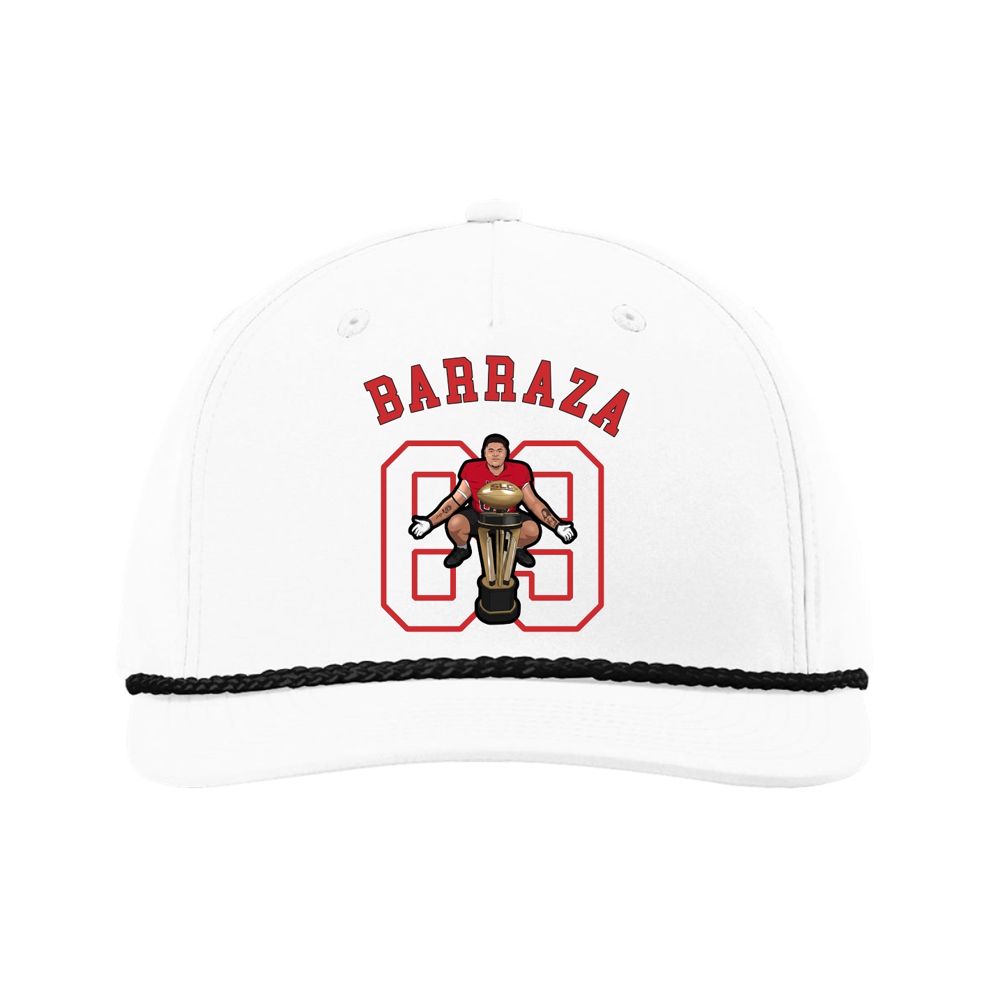 Five-Panel Classic Rope Cap — Shirsey Arch in White