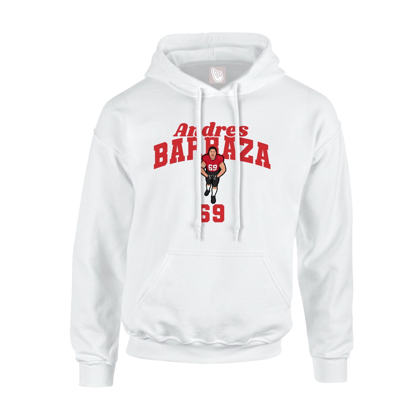 Hoodie — Signature Arch in White