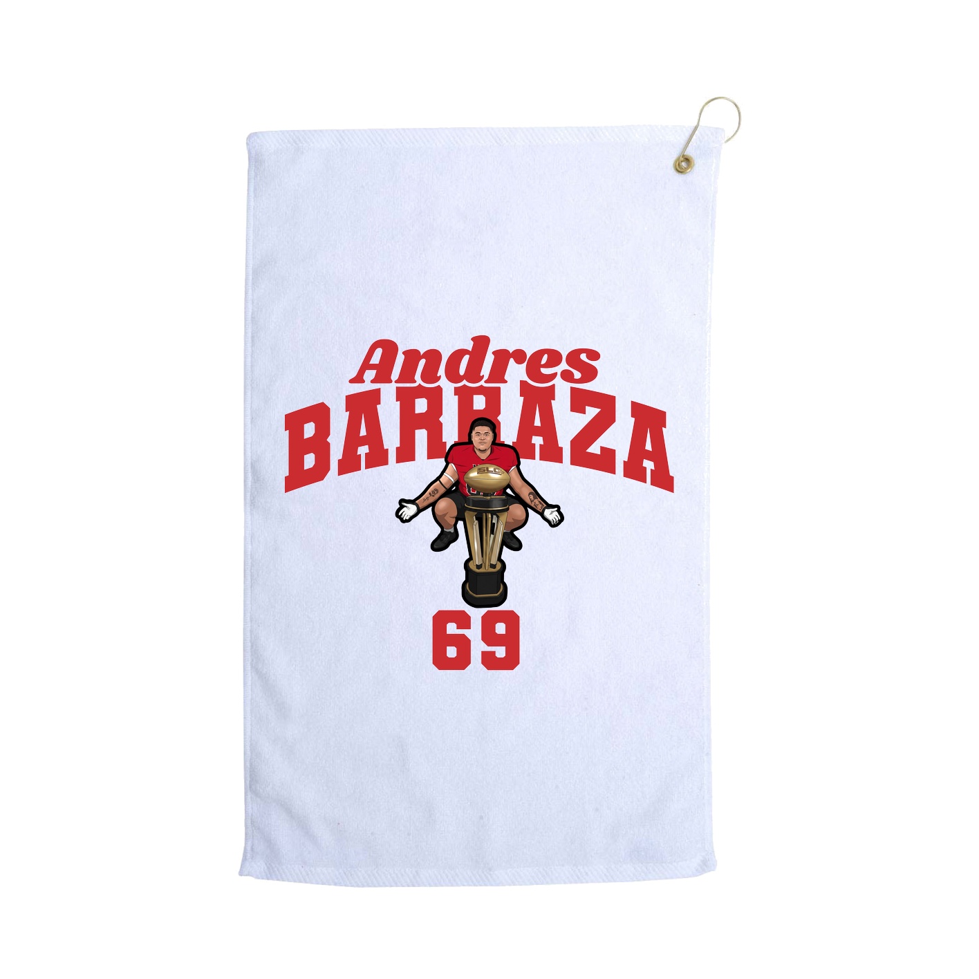 Golf Towel — Signature Arch in White
